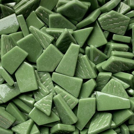Mozaic din sticlă – Puzzle-uri Ottoman – verde brad - mosaicshop