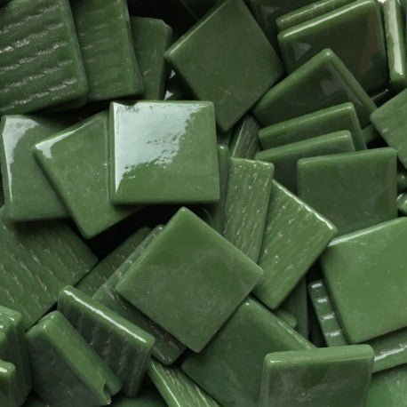 Mozaic din sticlă – Pâte de Verre 25mm – verde brad - mosaicshop