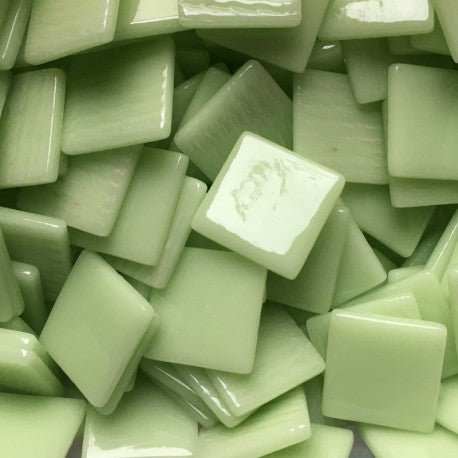 Mozaic din sticlă – Pâte de Verre 25mm – verde deschis - mosaicshop