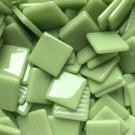 Mozaic din sticlă – Pâte de Verre 25mm – verde mentă - mosaicshop