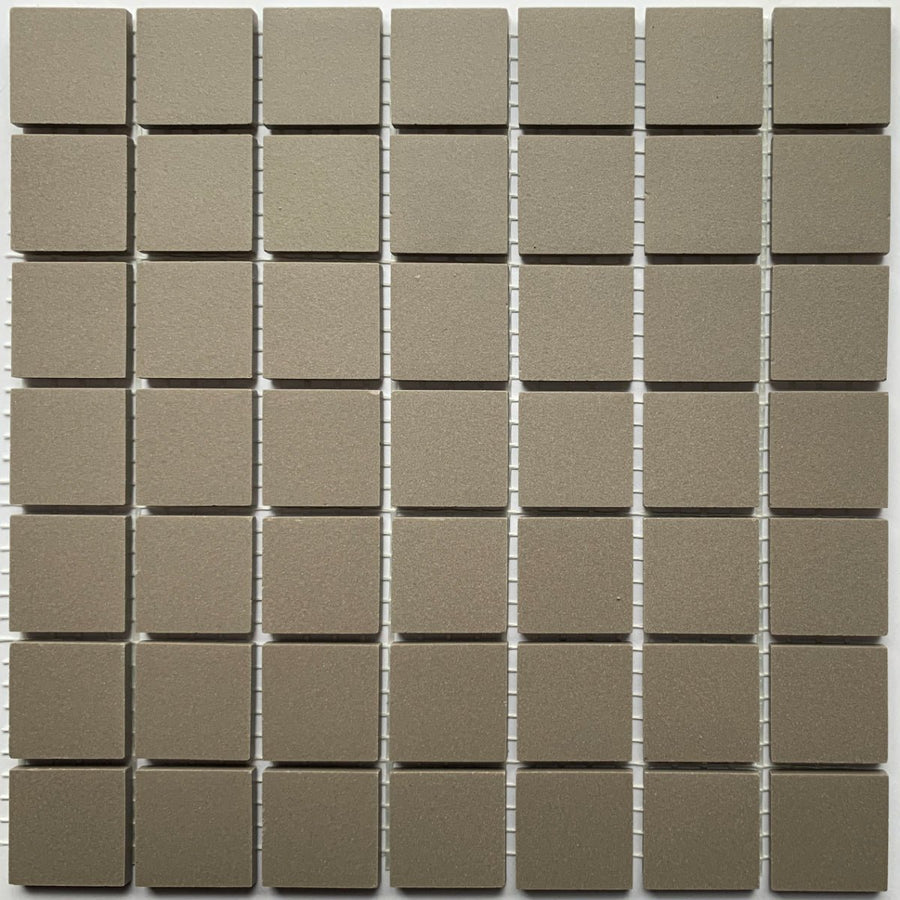 Winckelmans Gris – plăcuțe de mozaic mate de 20x20 mm pe plasă