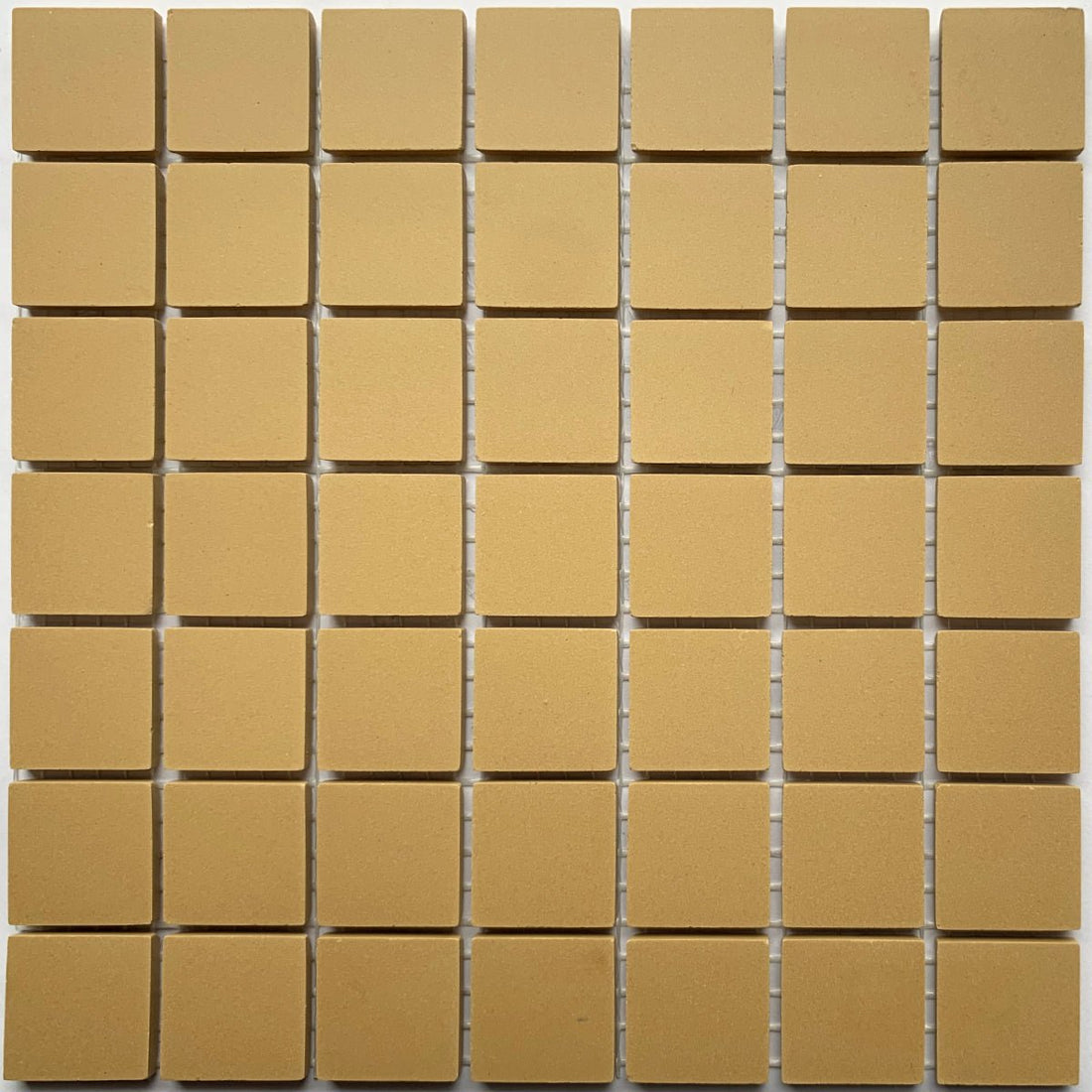 Winckelmans Jaune – plăcuțe de mozaic mate de 20x20 mm pe plasă