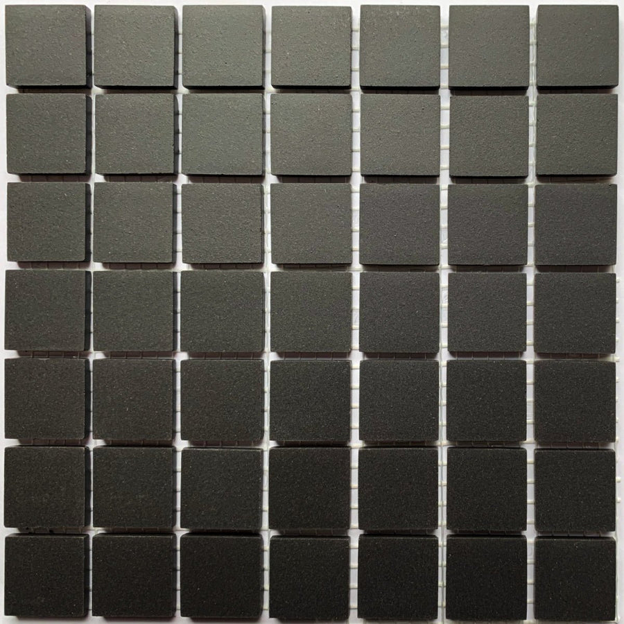 Winckelmans Noir – plăcuțe de mozaic mate de 20x20 mm pe plasă