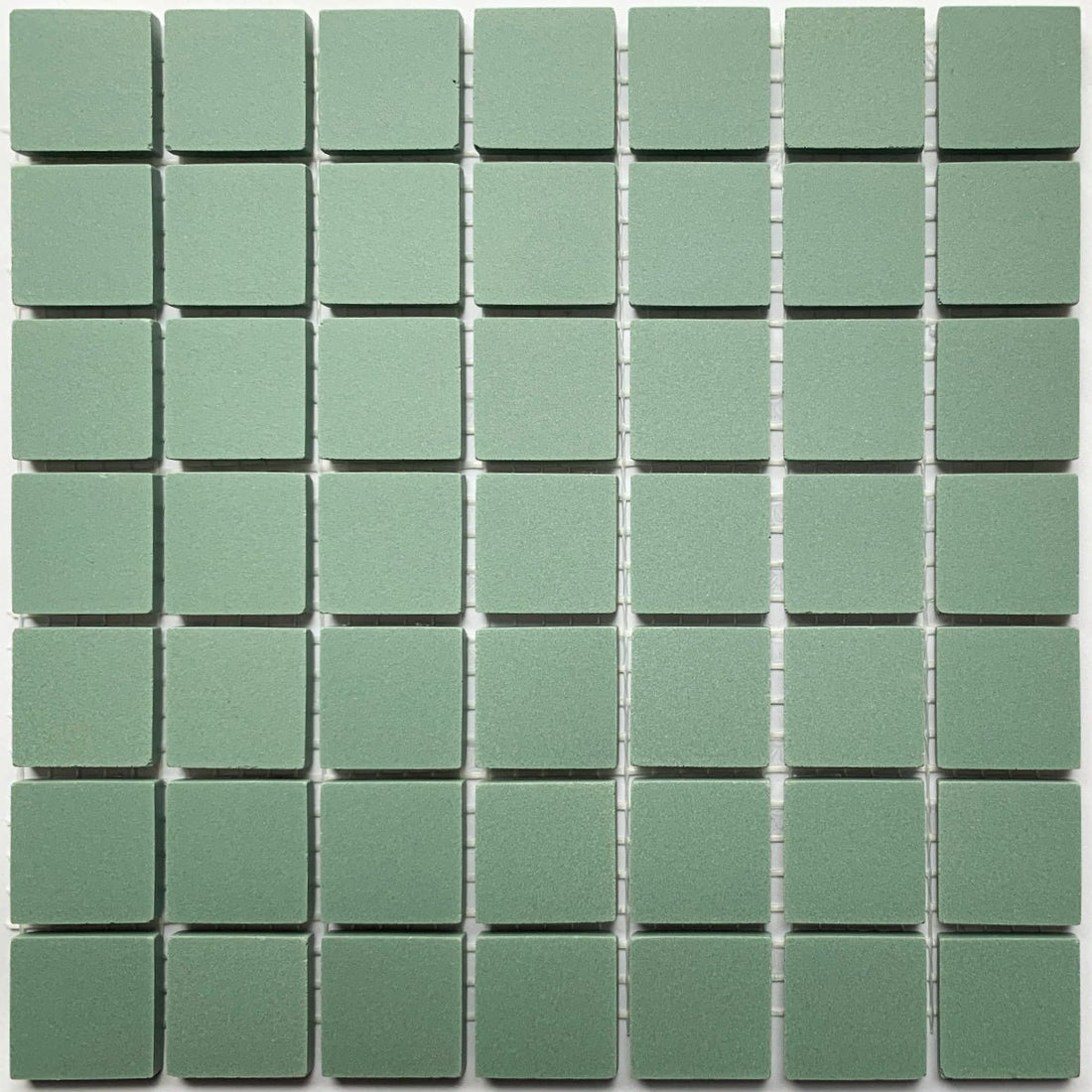 Winckelmans Vert – plăcuțe de mozaic mate de 20x20 mm pe plasă
