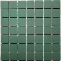 Winckelmans Vert Foncé – plăcuțe de mozaic mate de 20x20 mm pe plasă